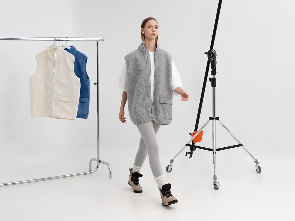 Жилет унисекс Oblako, светло-серый — изображение 10