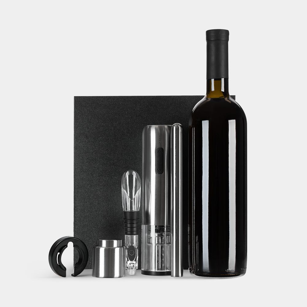 Винный набор Veritas, черный с серебристым — изображение 2