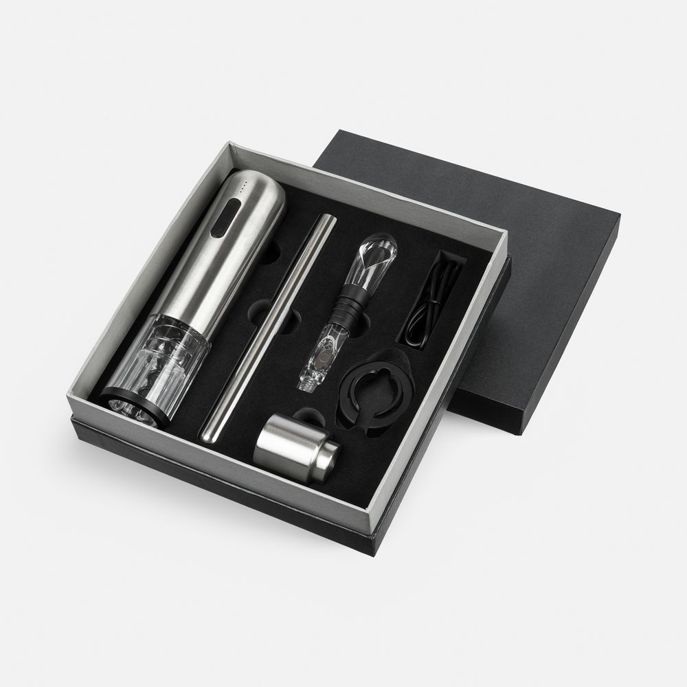 Винный набор Veritas, черный с серебристым — изображение 4