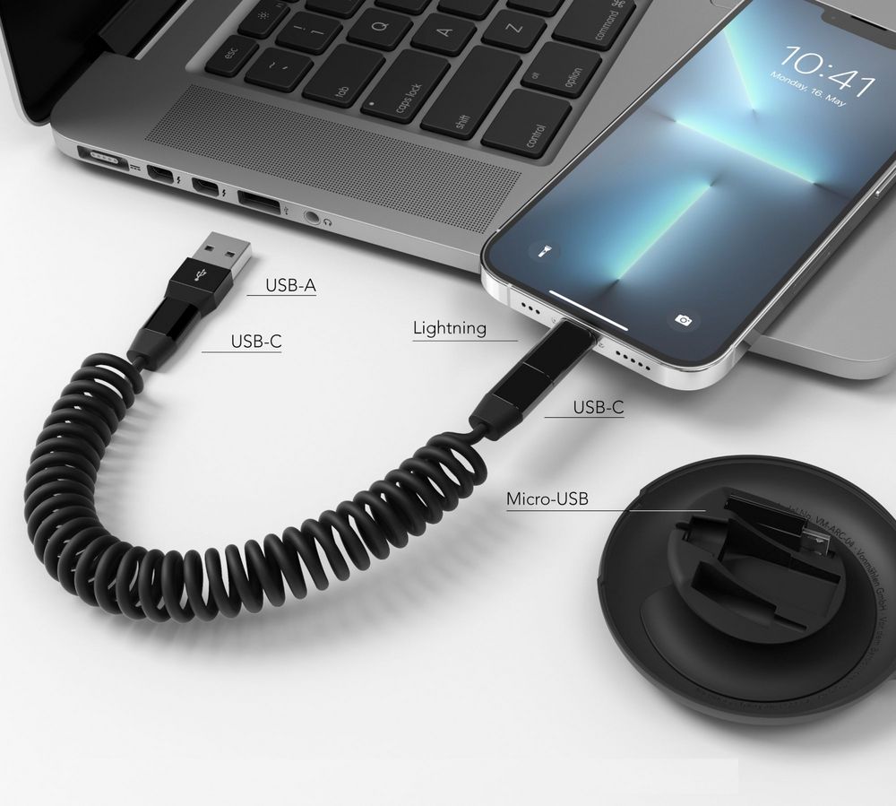 Кабель Vonmahlen Allroundo Еco для быстрой зарядки, черный — изображение 6