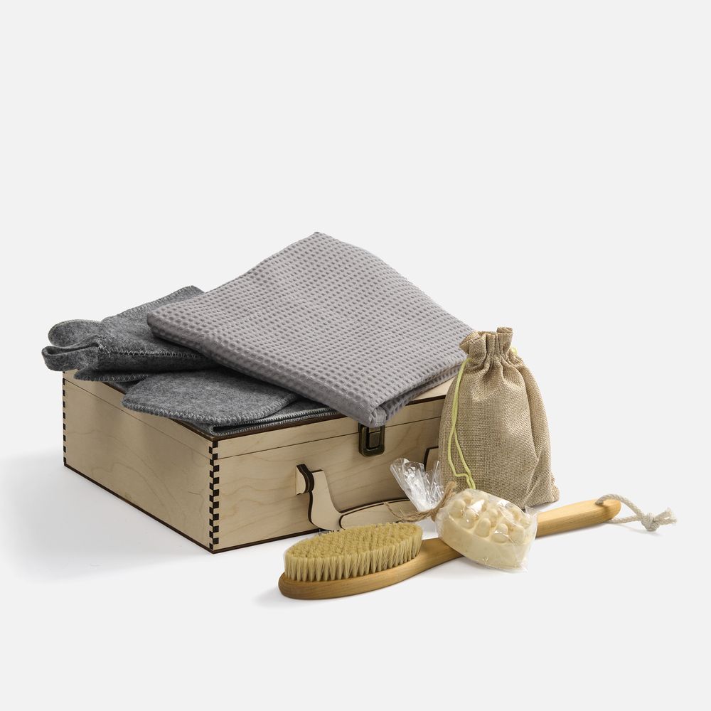 Банный набор Great Heat Therapy, мужской, светло-серый — изображение 2
