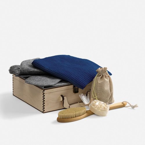 Банный набор Great Heat Therapy, мужской, темно-синий