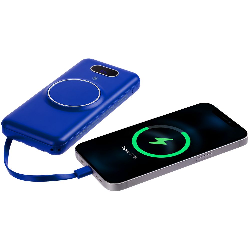 Внешний аккумулятор Omni Qi 10000 мАч, синий — изображение 9