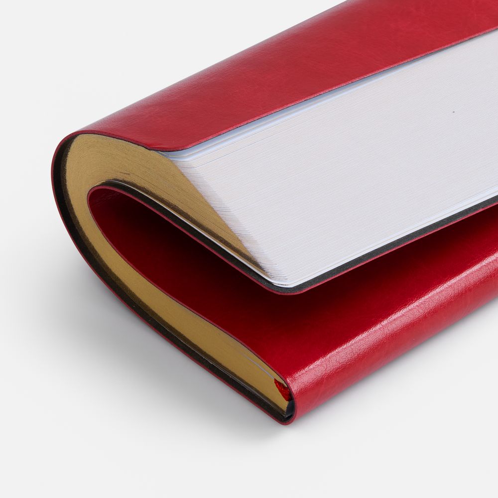 Ежедневник Nebraska Flex, недатированный, красный с золотистым — изображение 8