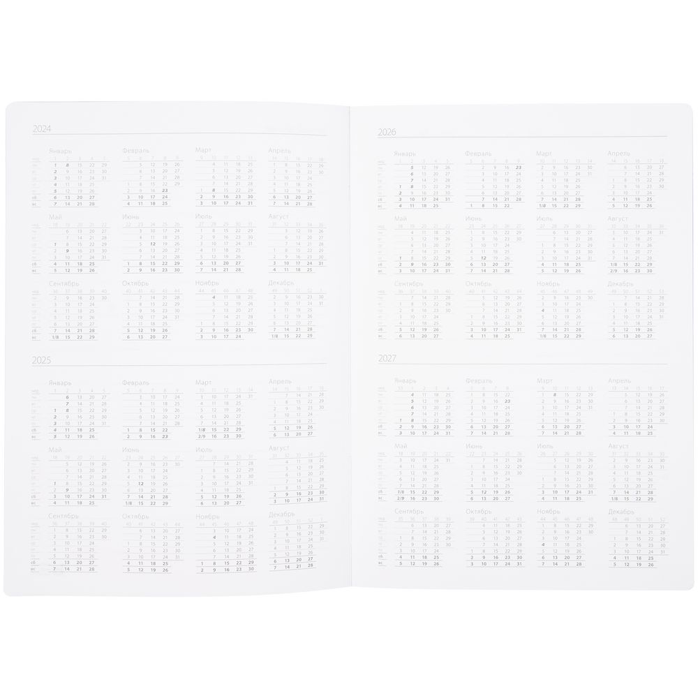 Ежедневник Nebraska Flex, недатированный, синий с золотистым — изображение 6