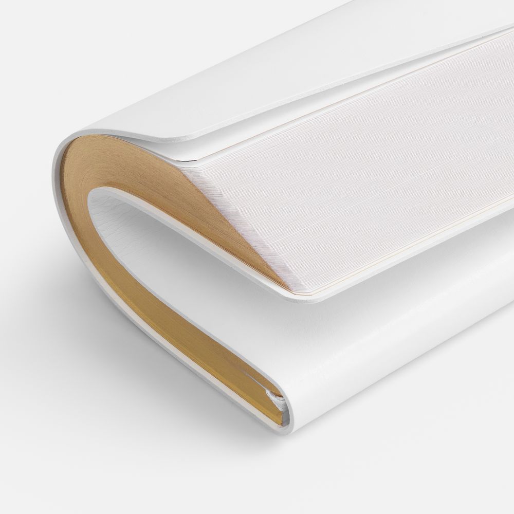 Ежедневник Nebraska Flex, недатированный, белый с золотистым — изображение 8