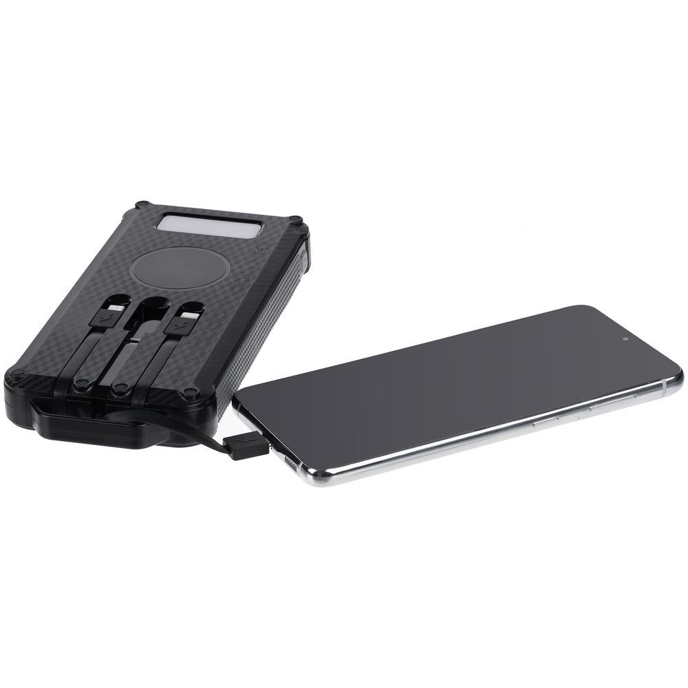 Аккумулятор защищенный Total Control 10000 мАч, черный с серым — изображение 6