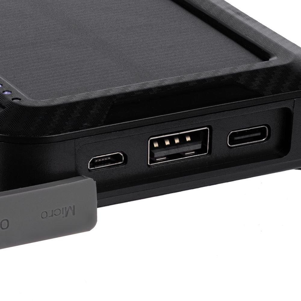 Аккумулятор защищенный Total Control 10000 мАч, черный с серым — изображение 8