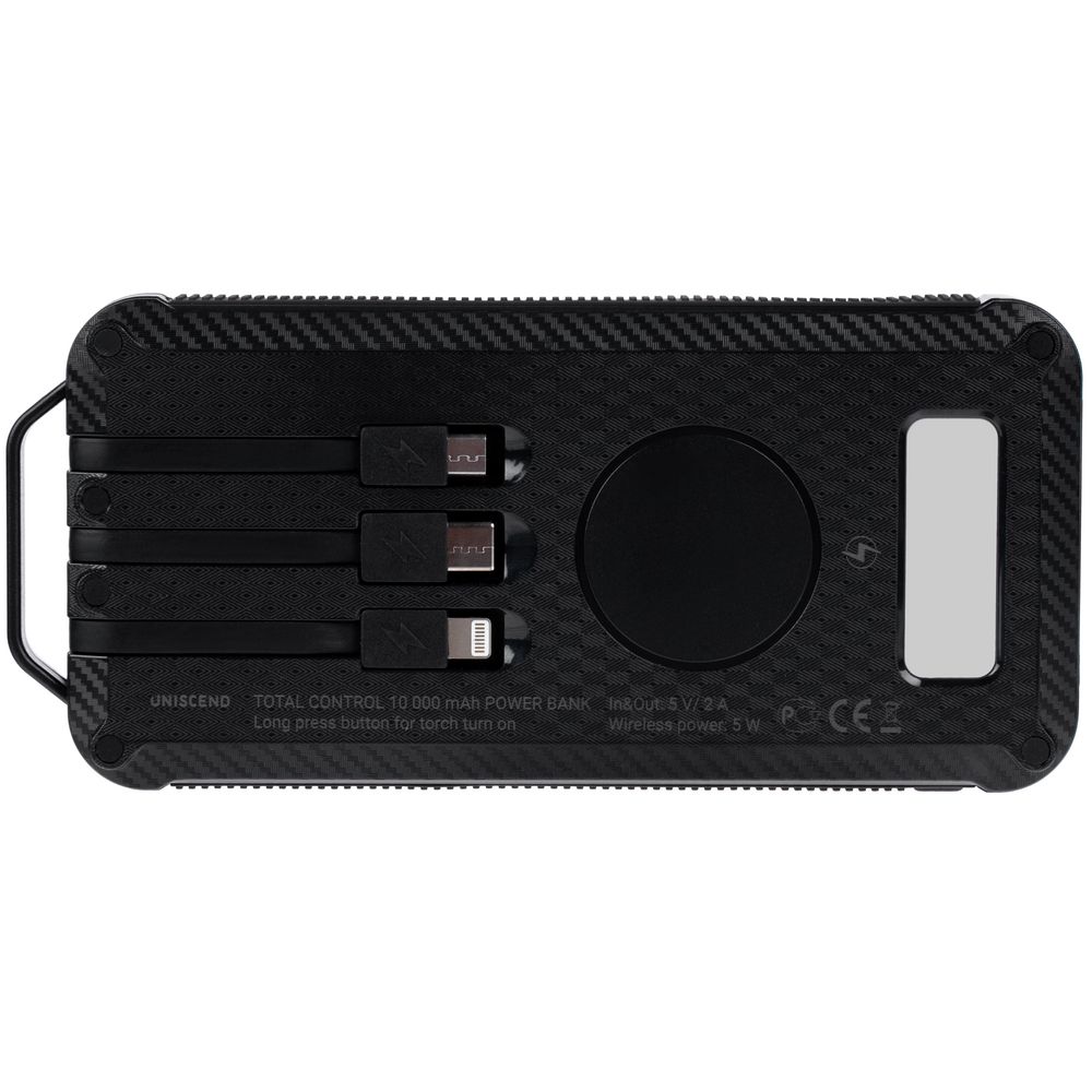 Аккумулятор защищенный Total Control 10000 мАч, черный — изображение 5