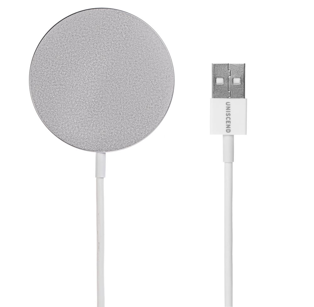Беспроводное зарядное устройство с магнитами Magmate, серебристое — изображение 2