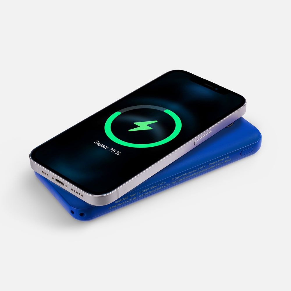 Аккумулятор Omni Qi 10000 мАч, ver.2, синий — изображение 10