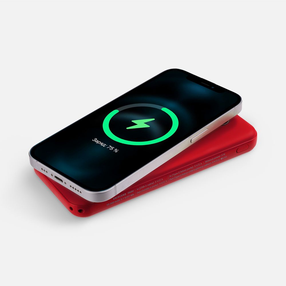 Аккумулятор Omni Qi 10000 мАч, ver.2, красный — изображение 9