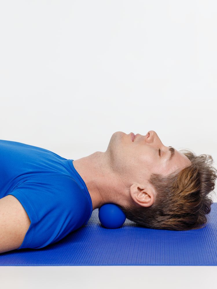 Массажный мяч двойной для MФР Relaxify, синий — изображение 4