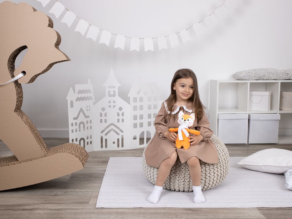 Мягкая игрушка Beastie Toys, лисенок с белым шарфом — изображение 9