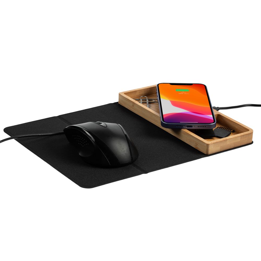 Настольный органайзер Midstream с зарядкой и ковриком для мыши — изображение 3