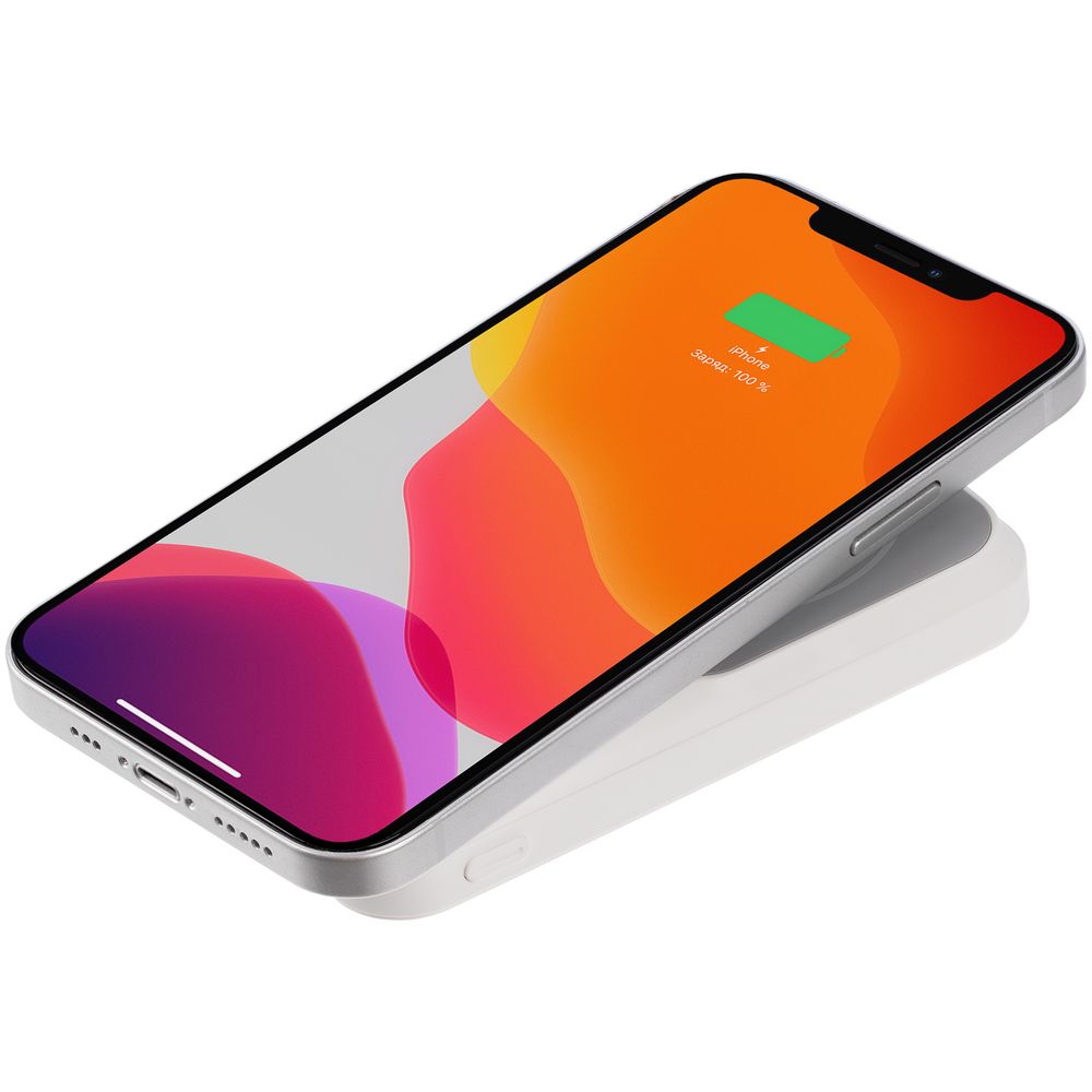 Магнитный беспроводной аккумулятор Top Force, 10 000 мАч, белый — изображение 4