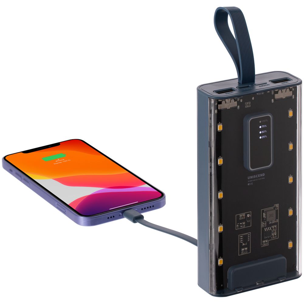 Аккумулятор Trellis Flat 10000 мАч, синий — изображение 7