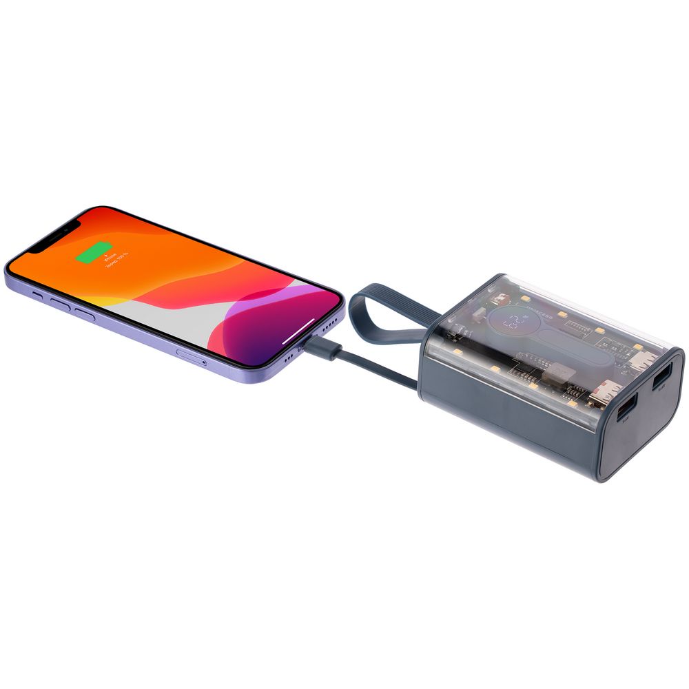 Аккумулятор c быстрой зарядкой Trellis Quick 10000 мАч, синий — изображение 6