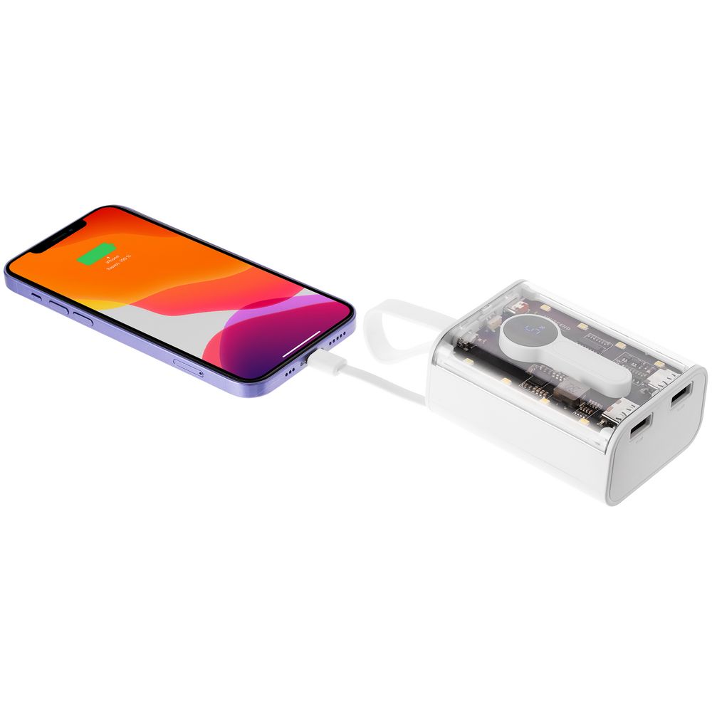 Аккумулятор c быстрой зарядкой Trellis Quick 10000 мАч, белый — изображение 6