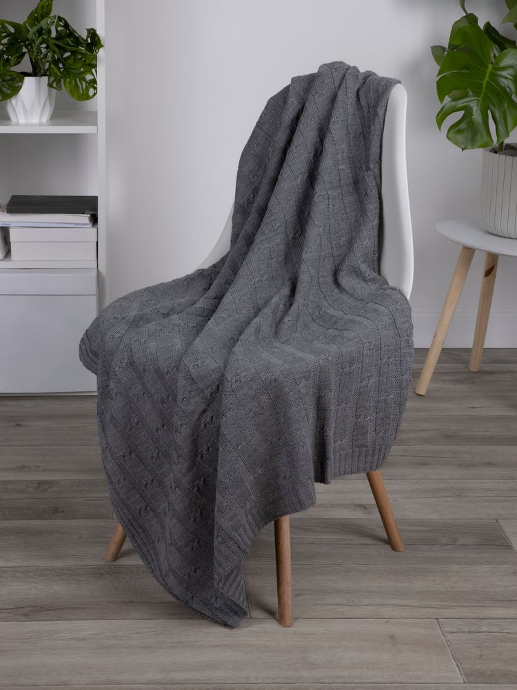 Плед Trenza, серый — изображение 7