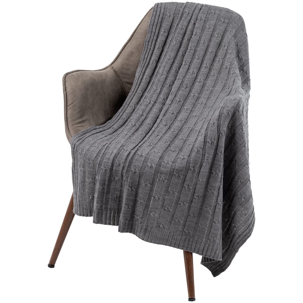 Плед Trenza, серый — изображение 6