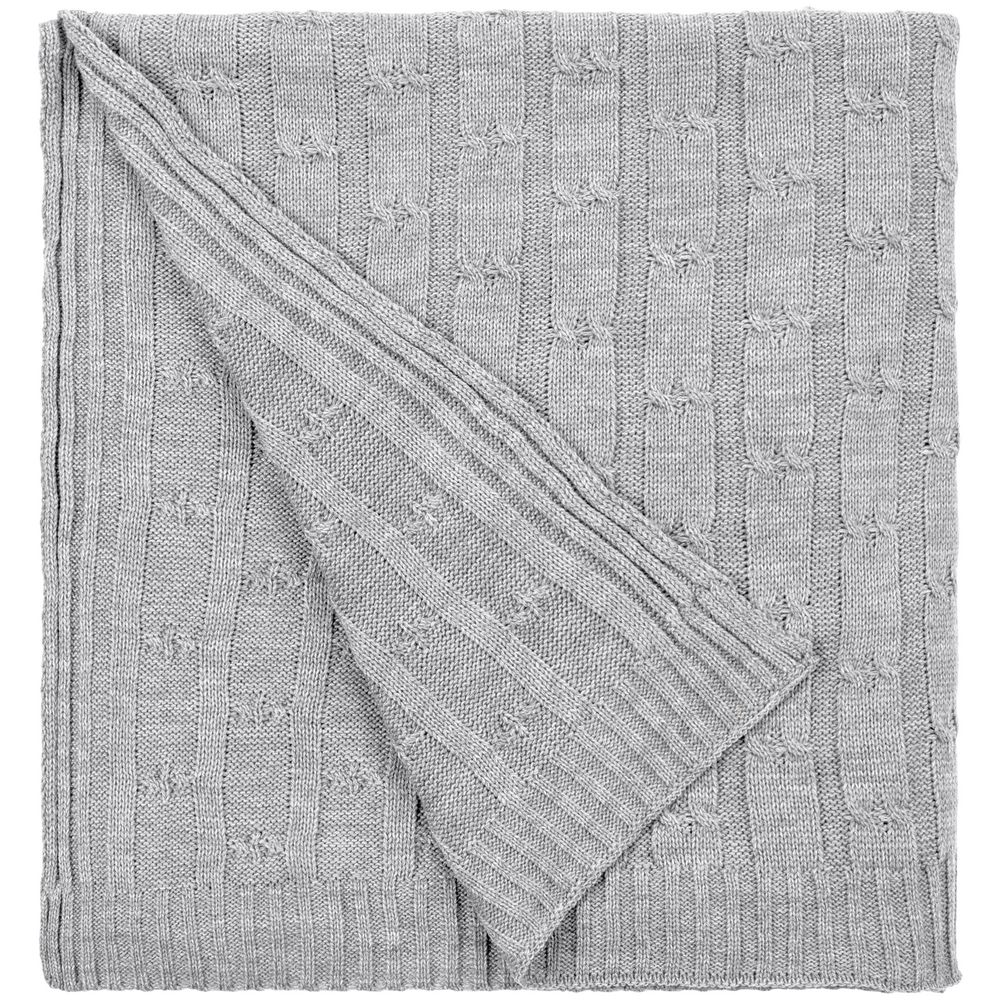 Плед Trenza, светло-серый — изображение 2