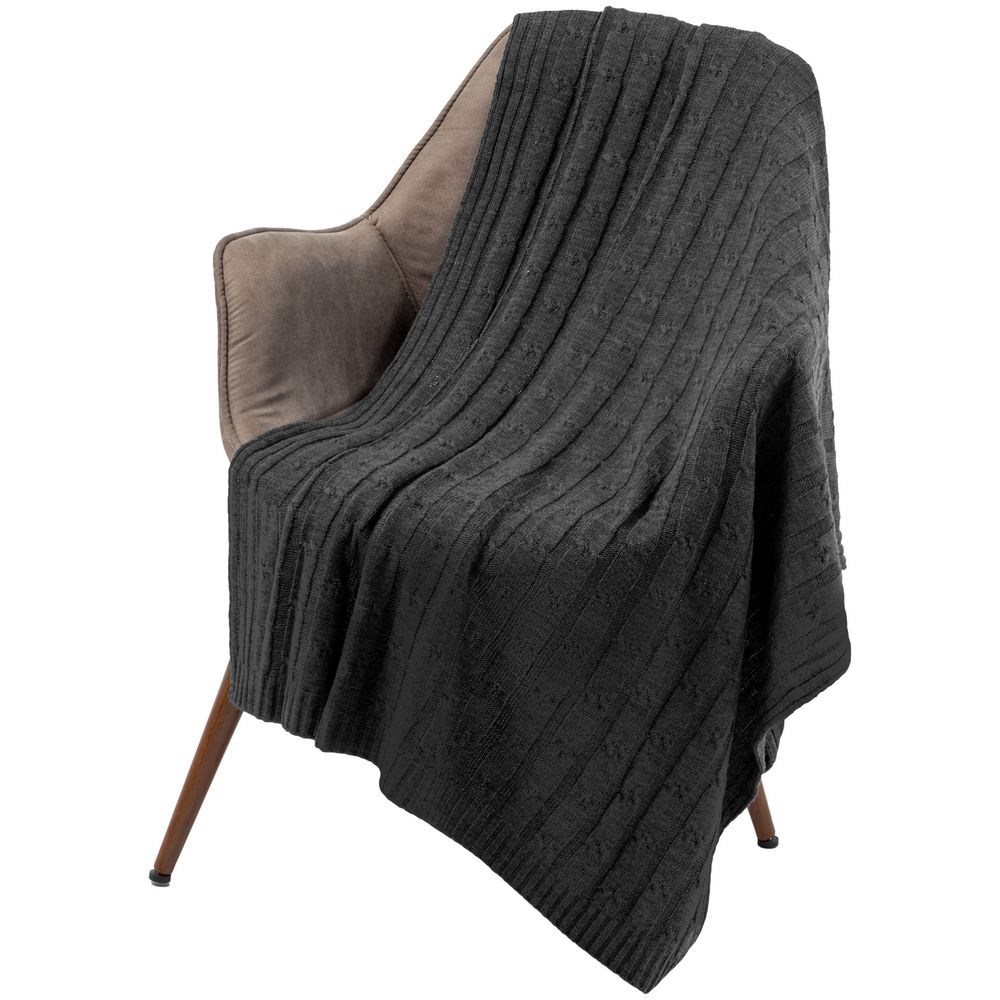 Плед Trenza, темно-серый — изображение 6