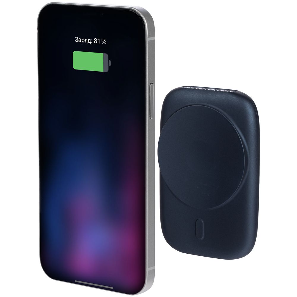 Универсальный магнитный аккумулятор Feel Motion, 5000 мАч, темно-синий — изображение 12