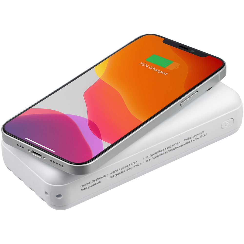 Внешний аккумулятор Omni XL 20000 мАч, белый — изображение 4