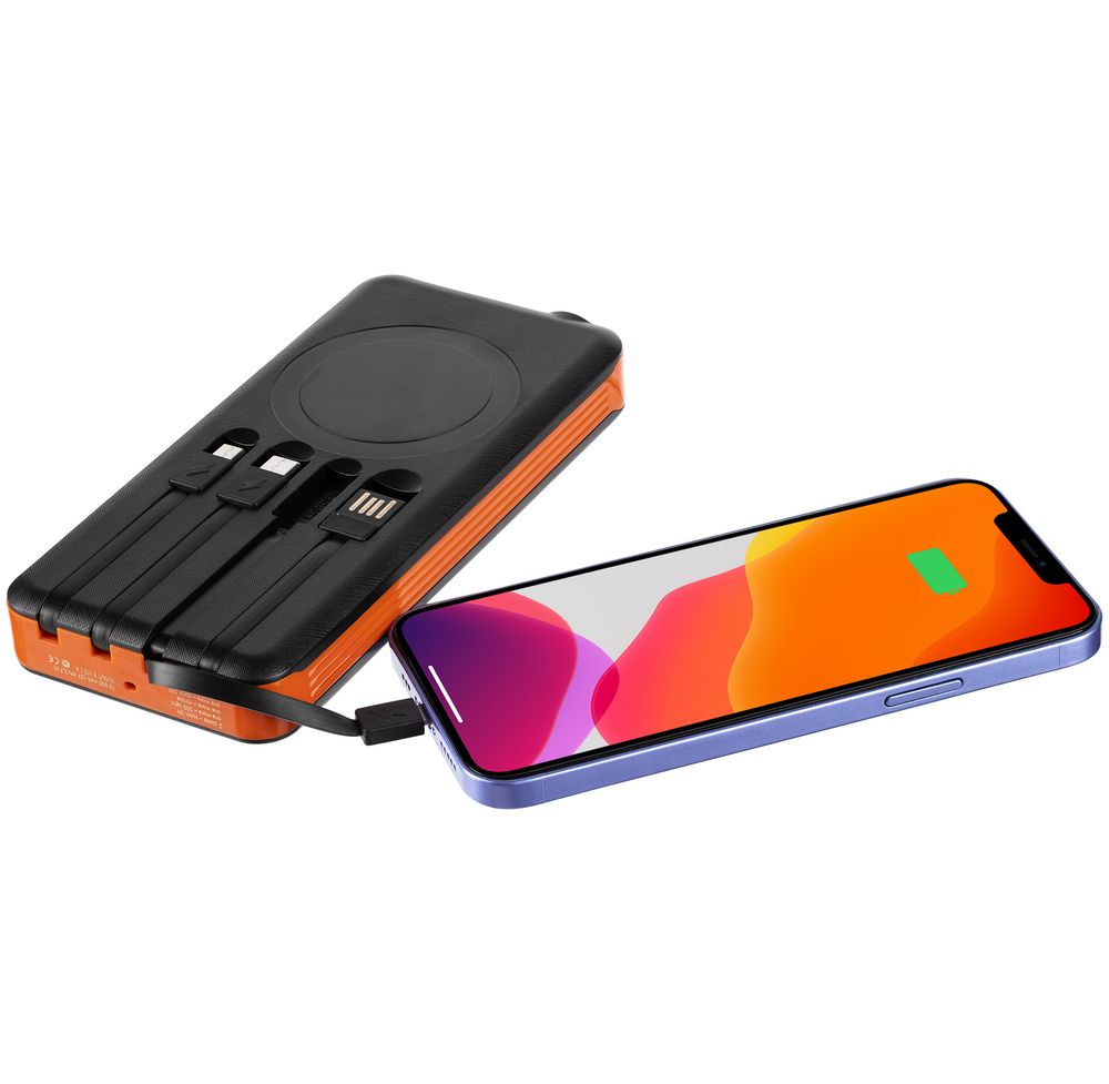 Аккумулятор Holiday Maker, 10000 мАч, оранжевый — изображение 5