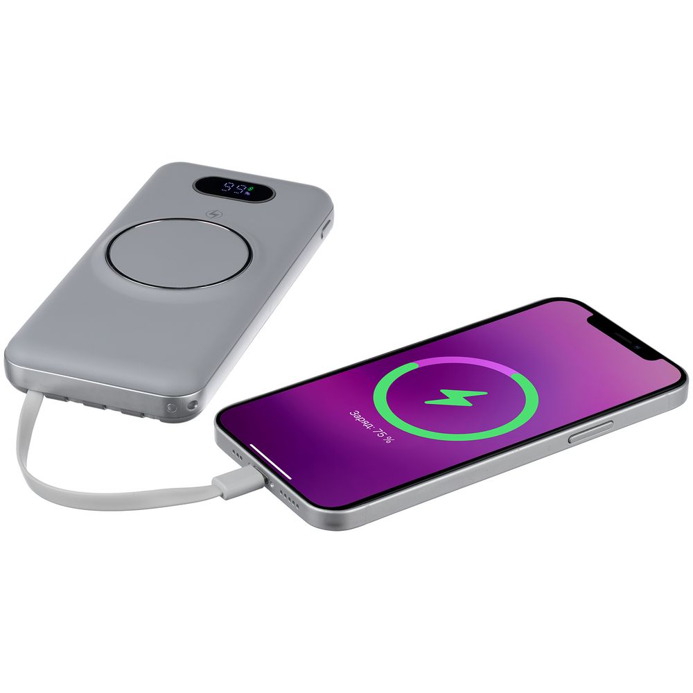 Внешний аккумулятор Omni Pro 10000 мАч, серый — изображение 8