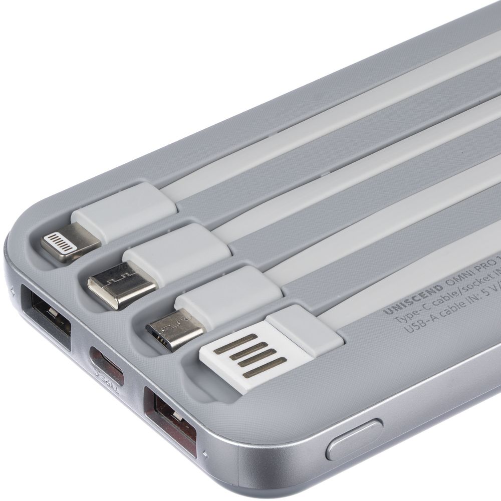 Внешний аккумулятор Omni Pro 10000 мАч, серый — изображение 5