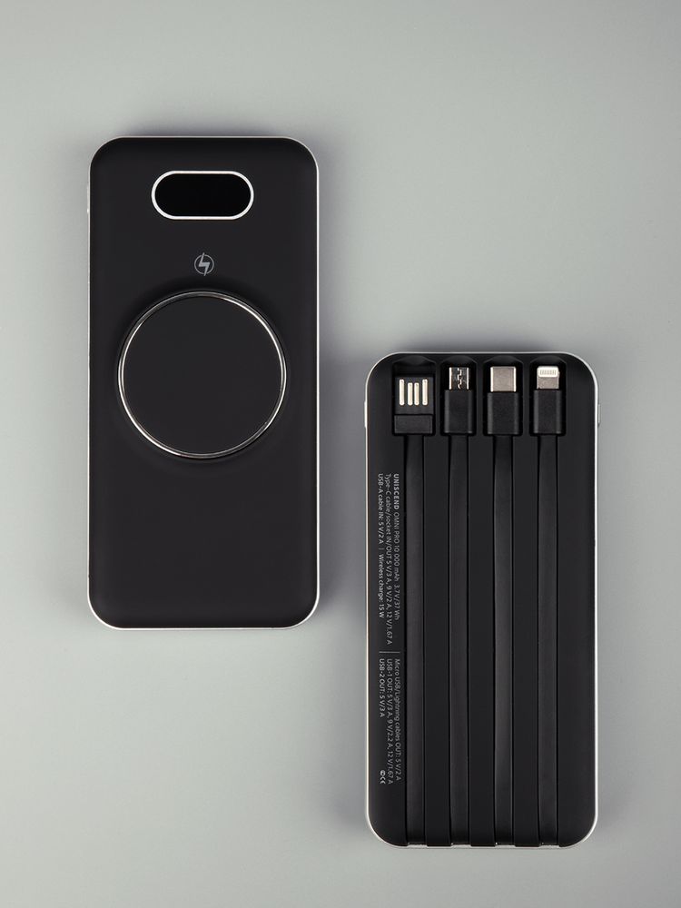 Внешний аккумулятор Omni Pro 10000 мАч, черный — изображение 9