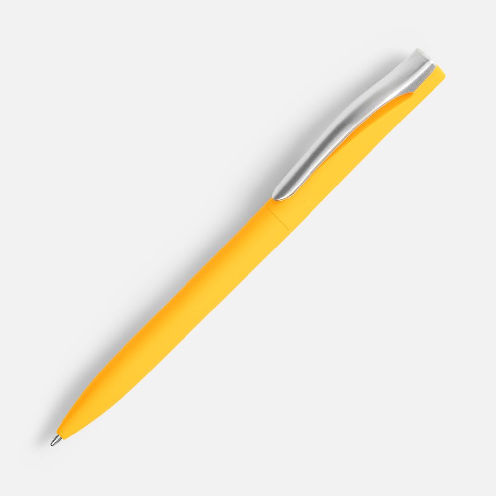 Ручка шариковая Pin Soft Touch, желтая — изображение 2