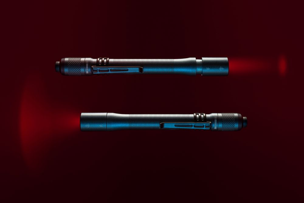 Фонарик с фокусировкой луча Fokus, серо-синий — изображение 5