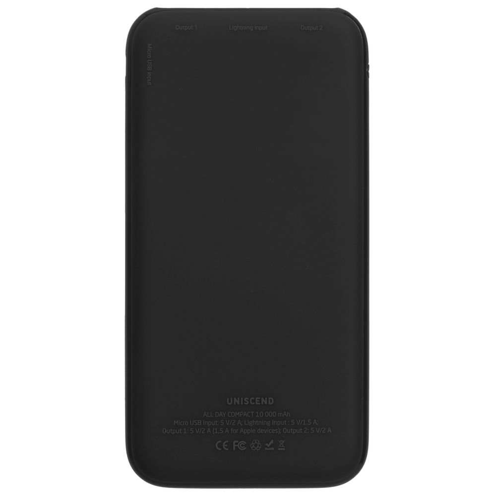 Внешний аккумулятор Uniscend All Day Compact 10000 мAч, черный — изображение 4