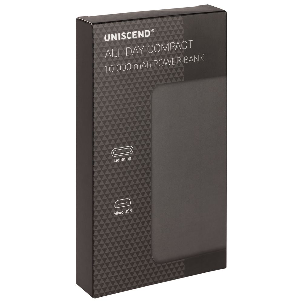 Внешний аккумулятор Uniscend All Day Compact 10000 мAч, черный — изображение 8
