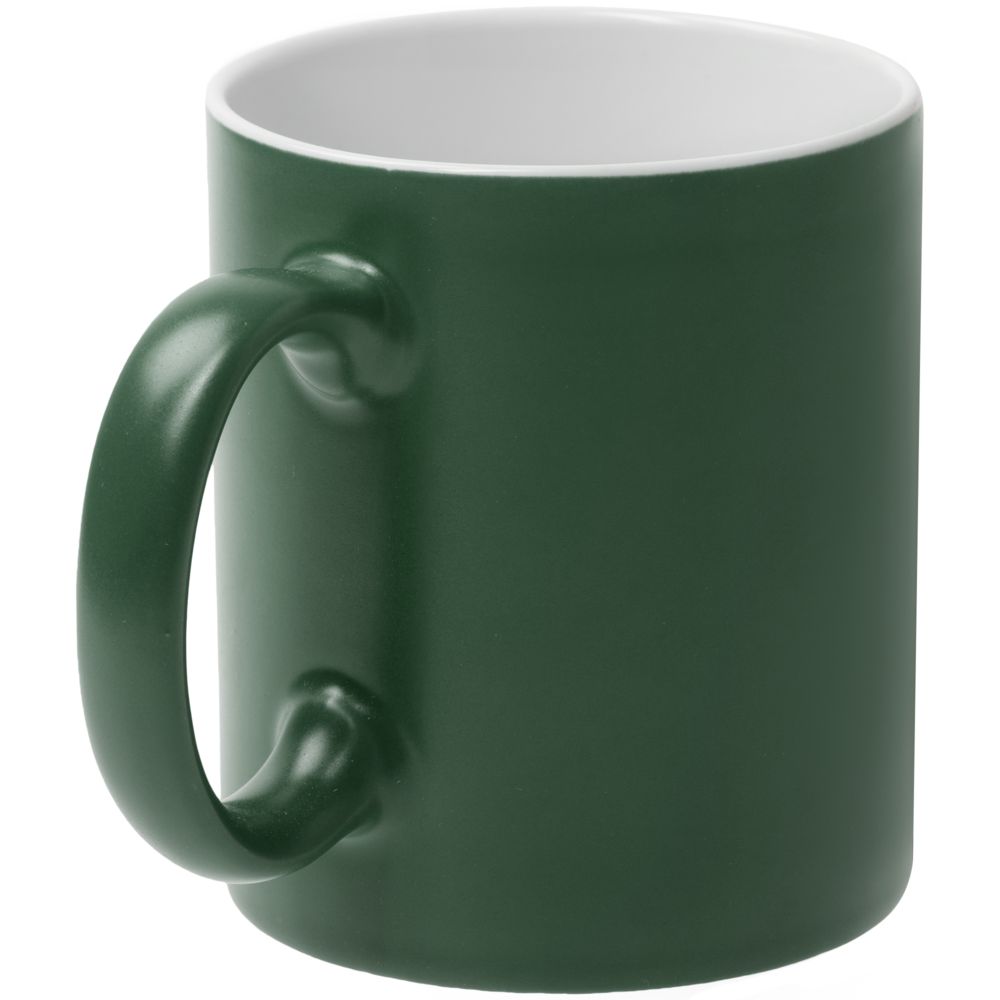 Кружка Promo матовая, темно-зеленая — изображение 3