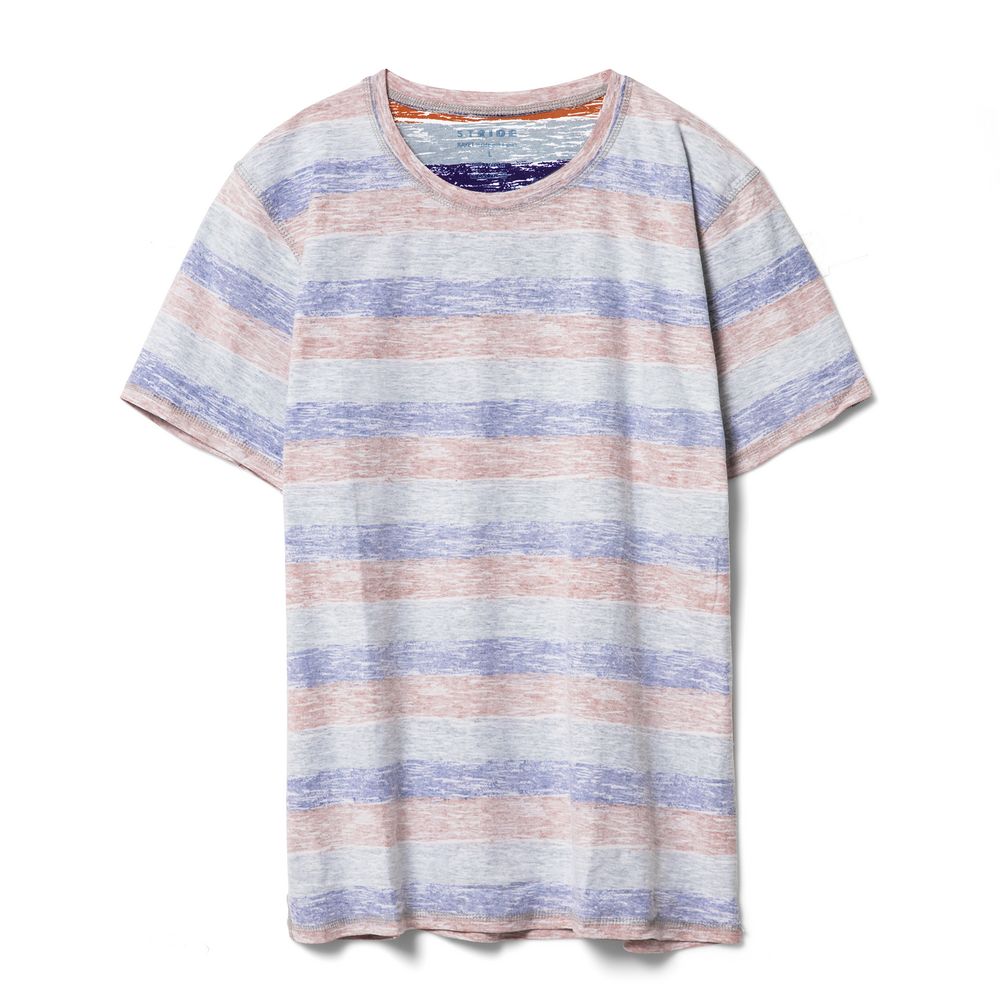 Футболка мужская Rayet двусторонняя, оранжевая с фиолетовым — изображение 2