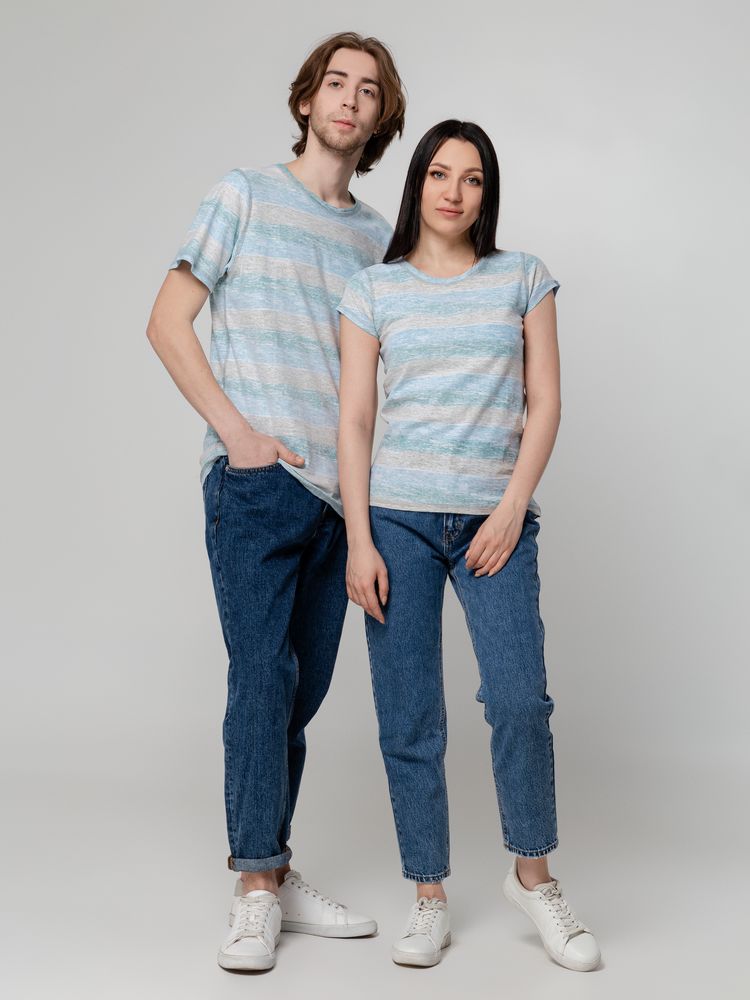 Футболка мужская Rayet двусторонняя, голубая с зеленым — изображение 10