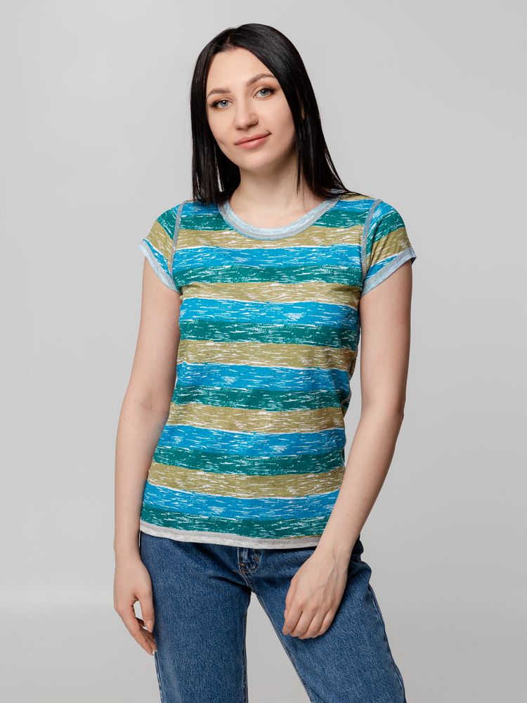 Футболка женская Rayet Lady двусторонняя, голубая с зеленым — изображение 10