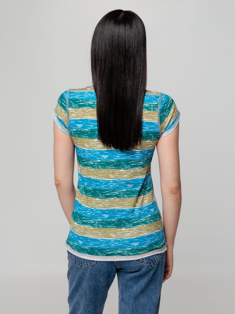 Футболка женская Rayet Lady двусторонняя, голубая с зеленым — изображение 11