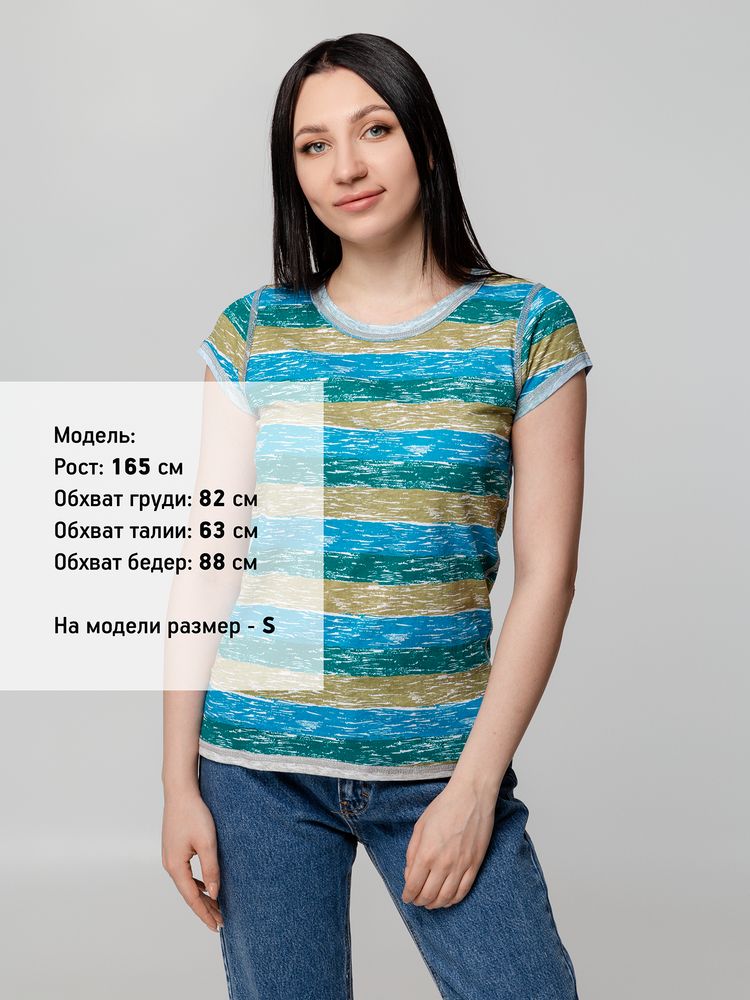 Футболка женская Rayet Lady двусторонняя, голубая с зеленым — изображение 9