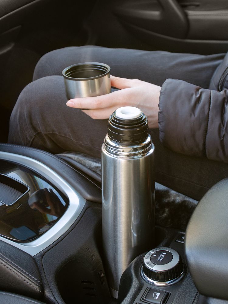 Термос Plain 750, серебристый — изображение 9