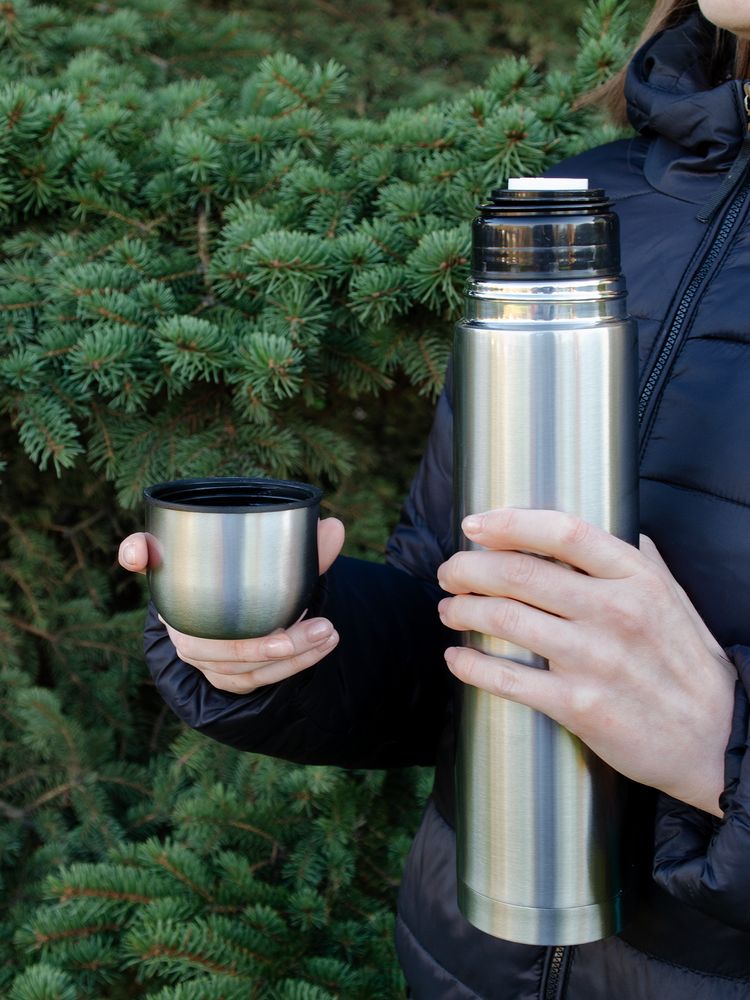 Термос Plain 1000, серебристый — изображение 9