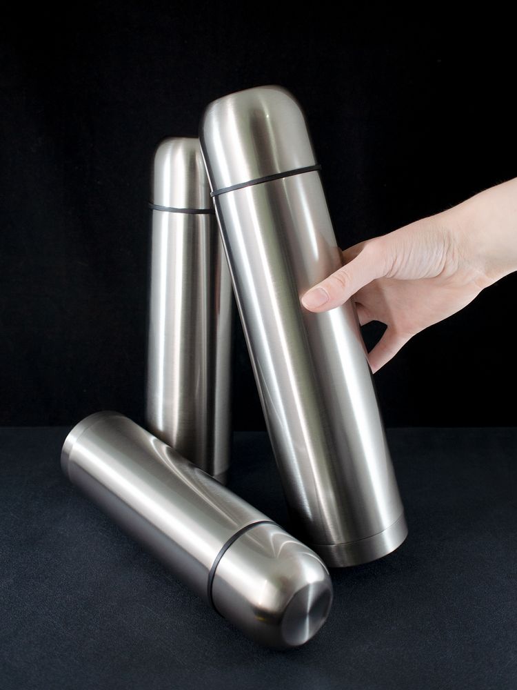 Термос Plain 1000, серебристый — изображение 8