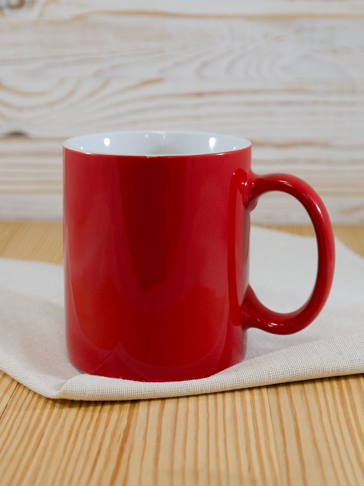 Кружка Promo, красная с белым — изображение 3