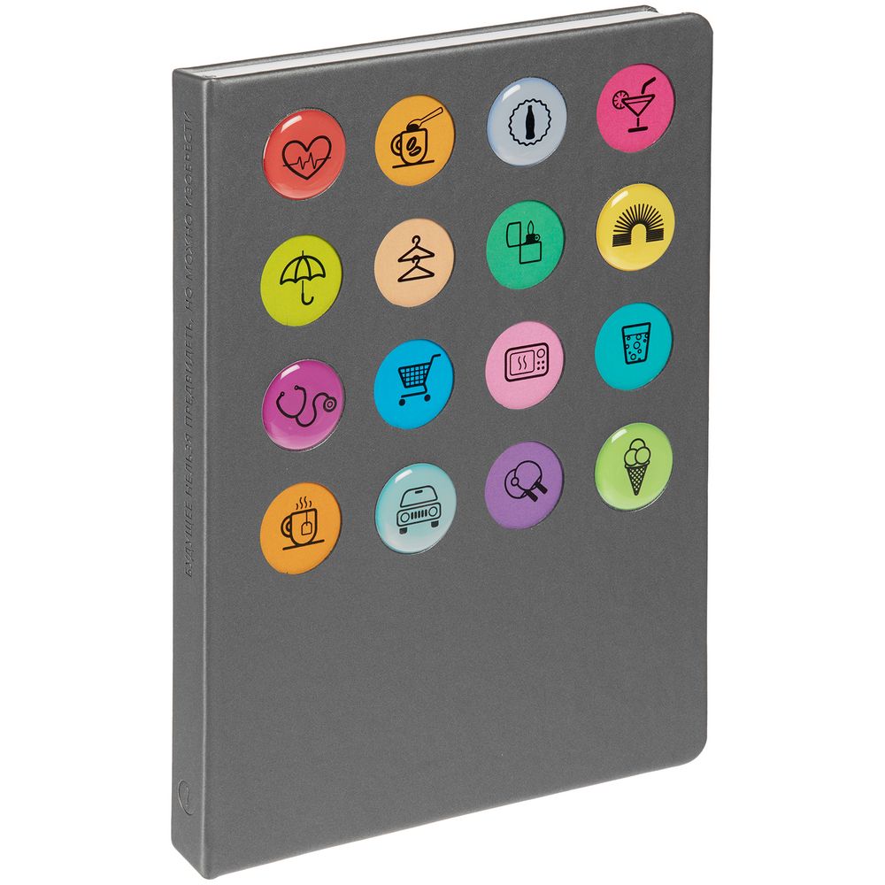 Ежедневник «История изобретений», недатированный, серый — изображение 2