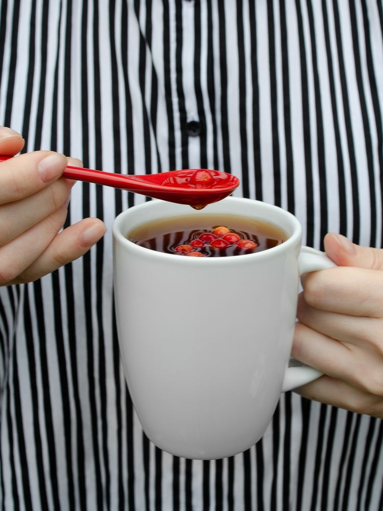 Кружка с ложкой Cheer Up, белая с белой — изображение 5