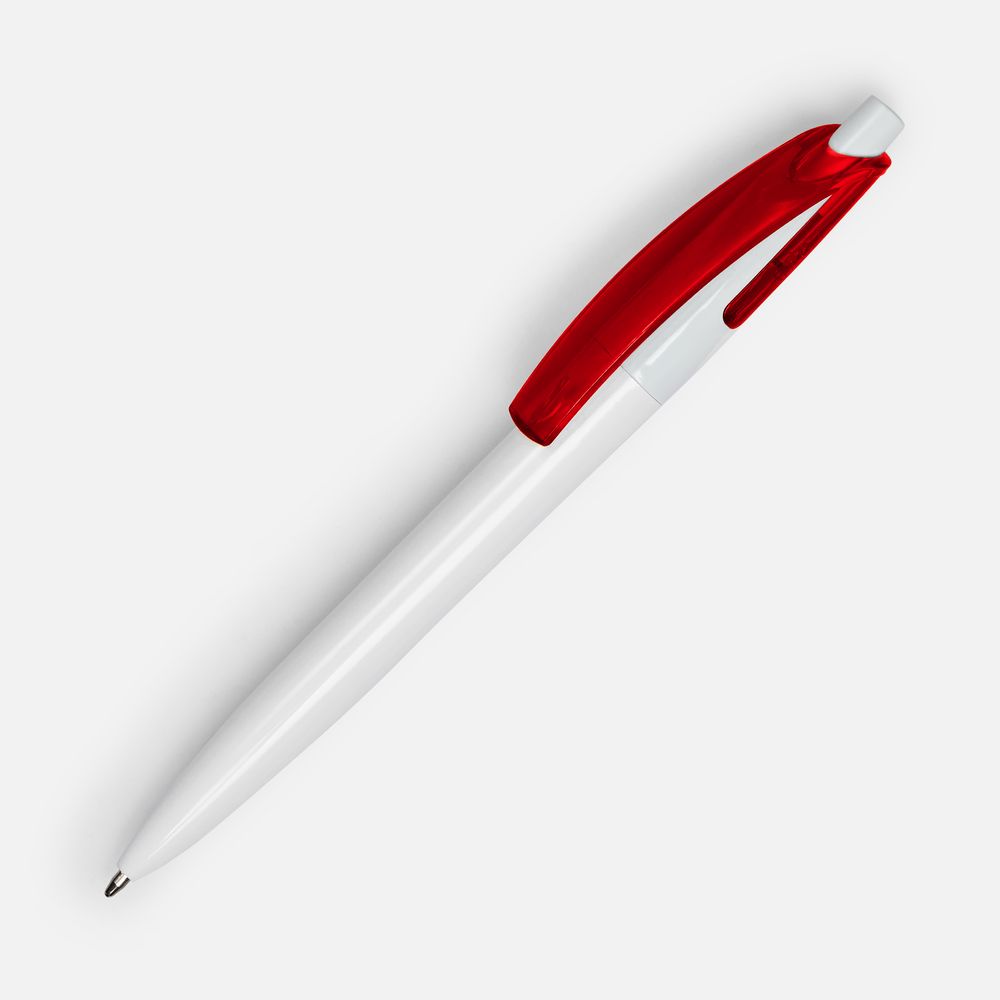 Ручка шариковая Bento, белая с красным — изображение 2